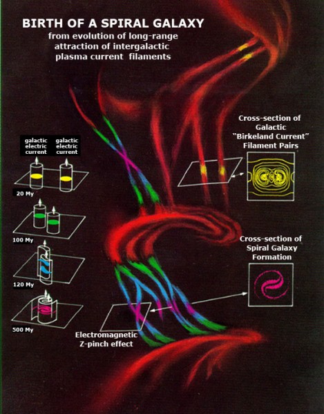 The development of a spiral galaxy like our Milky Way in an ELECTRIC UNIVERSE®.