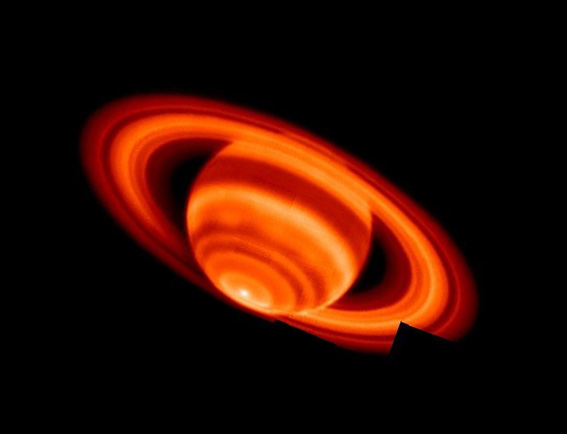 Saturn's strange polar hot spot
