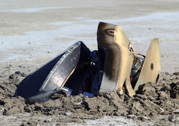 The Genesis Capsule shortly after its hard landing.